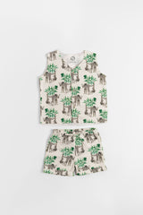 Shararti Bandar Vest and shorts set