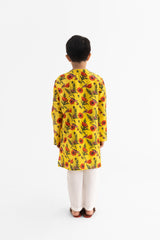 Chidiya Rani Badi Sayani Yellow Kurta and Pyjama set