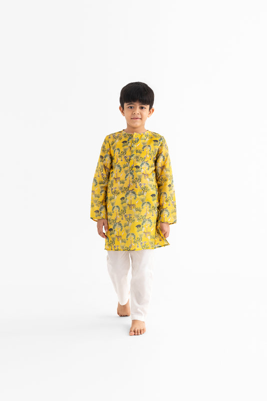 Sunderban Mustard Kurta and Pyjama set