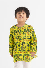 Jaadui Jungle Lime Kurta and Pyjama set