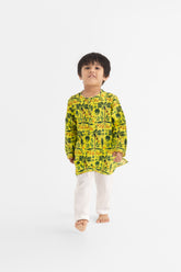 Jaadui Jungle Lime Kurta and Pyjama set