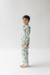 Ivory Shararti Bandar Night Suit Set