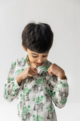 Ivory Shararti Bandar Night Suit Set