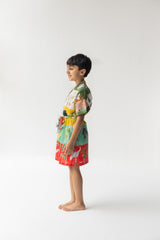 Multi Color Chidiya Ghar Ki Sair Robe