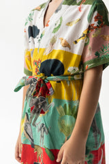 Multi Color Chidiya Ghar Ki Sair Robe