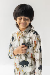Ivory Chidiya Ghar Ki Sair Shirt And Pant Set