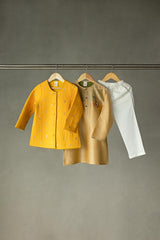 Sunhara quilted long jacket, Kurta & Pyjama set