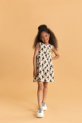 Ivory Kela Chor Langur Tier Dress