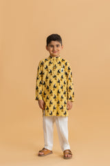 Yellow Kela Chor Langur Kurta and Pyjama