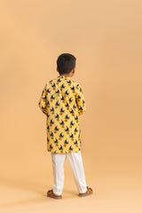 Yellow Kela Chor Langur Kurta and Pyjama