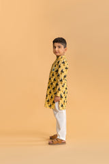 Yellow Kela Chor Langur Kurta and Pyjama