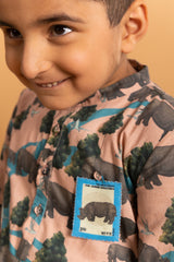 Blush Genda Kurta and Pyjama