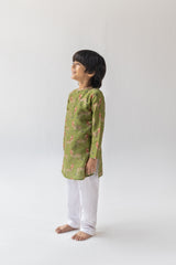 Olive Tendua Raj Kumar Kurta And Pyjama Set