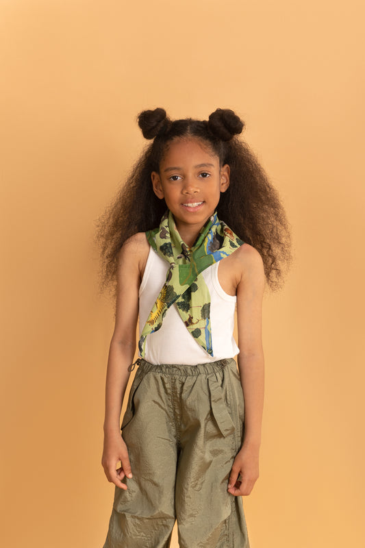 Sage Green Kaziranga National Park Neckerchief