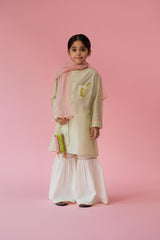 Paan Kulfi, Kurta Sharara and Dupatta Set