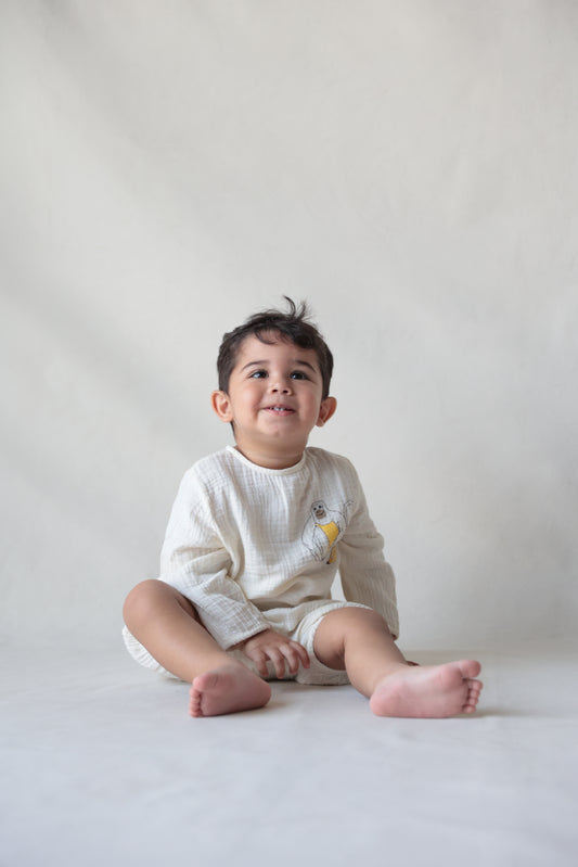 Natkhat Bandar baby shirt and brief set