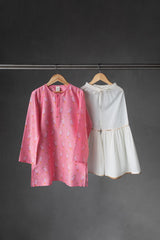 Gulab kulfi printed Sharara set