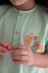 Mint Kurta & Shorts set