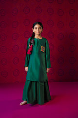 Abhla Emerald Green Kurta Lehenga set (limited edition)