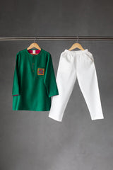 Abhla Emerald Green Kurta Pajama (limited edition)