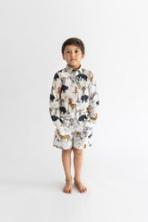 Ivory Chidiya Ghar Ki Sair Shirt And Short Set