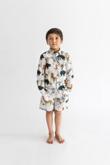 Ivory Chidiya Ghar Ki Sair Shirt And Short Set