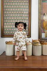 Ivory Tendua Raj Kumar Shirt And Short Set