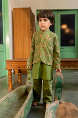 Olive Tendua Rajkumar Bandhgala, Kurta And Pyjama Set