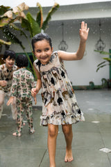 Ivory Chidiya Ghar Ki Sair Ruffle Short Dress