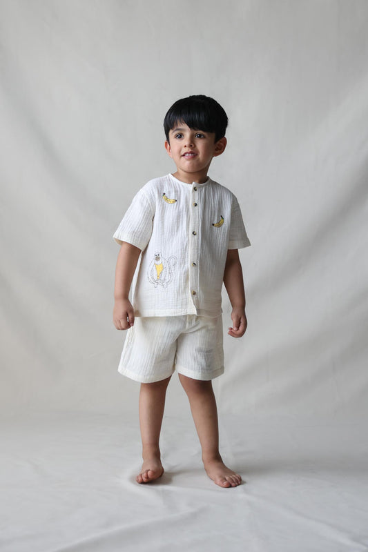 Natkhat Bandar shirt and shorts set