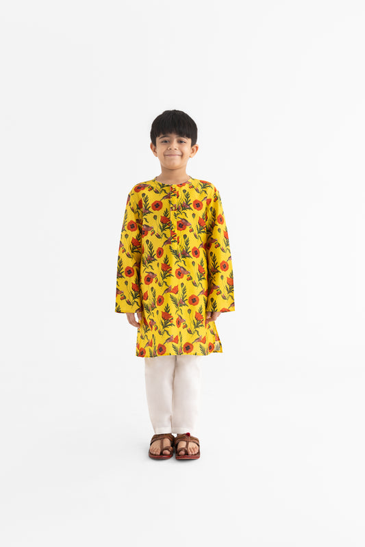 Chidiya Rani Badi Sayani  Yellow Kurta and Pyjama set