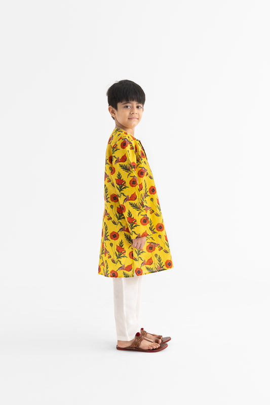 Chidiya Rani Badi Sayani  Yellow Kurta and Pyjama set