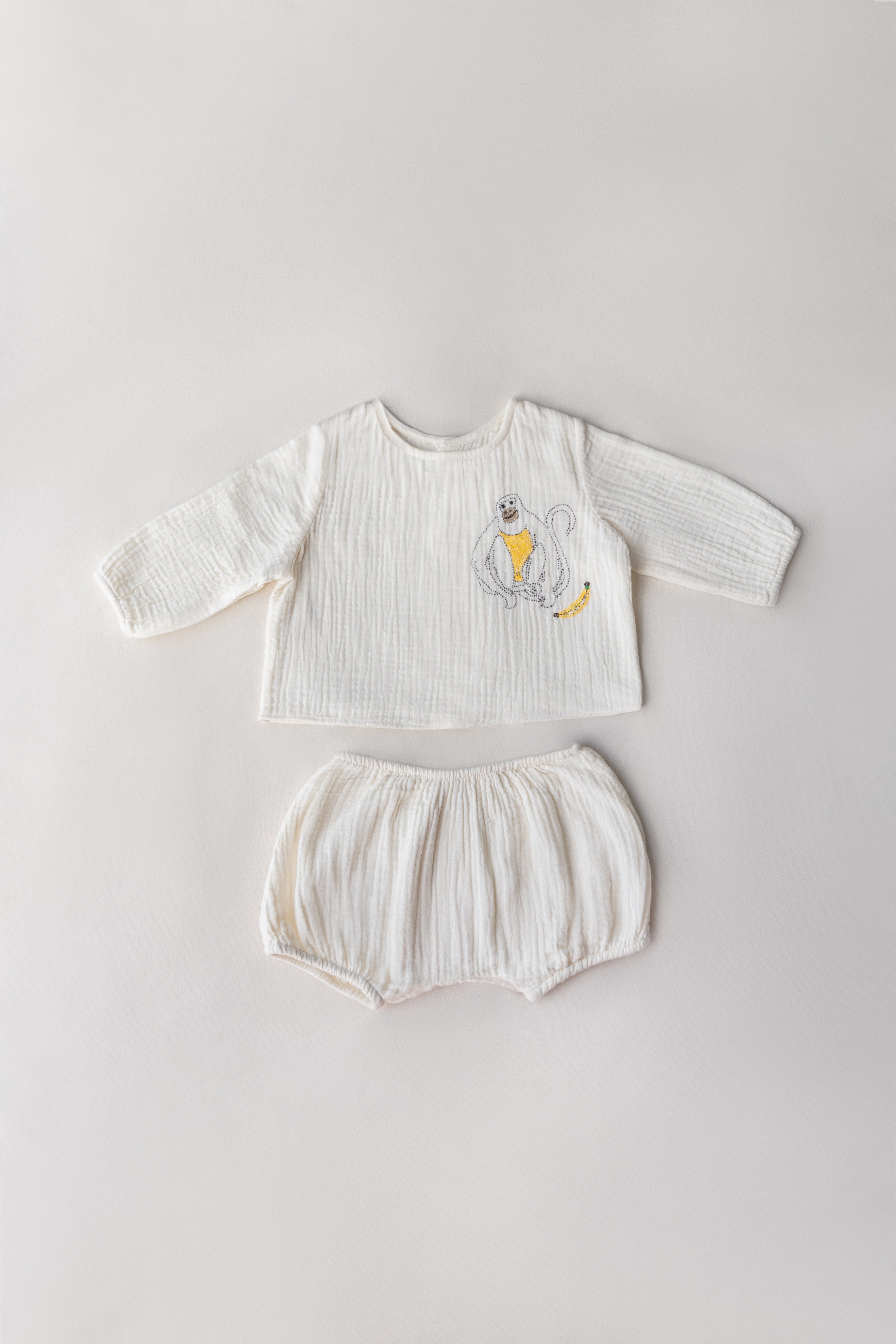 Natkhat Bandar baby shirt and brief set