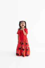 Red Chidiya Ghar Ki Sair Lehenga, Choli And Dupatta Set