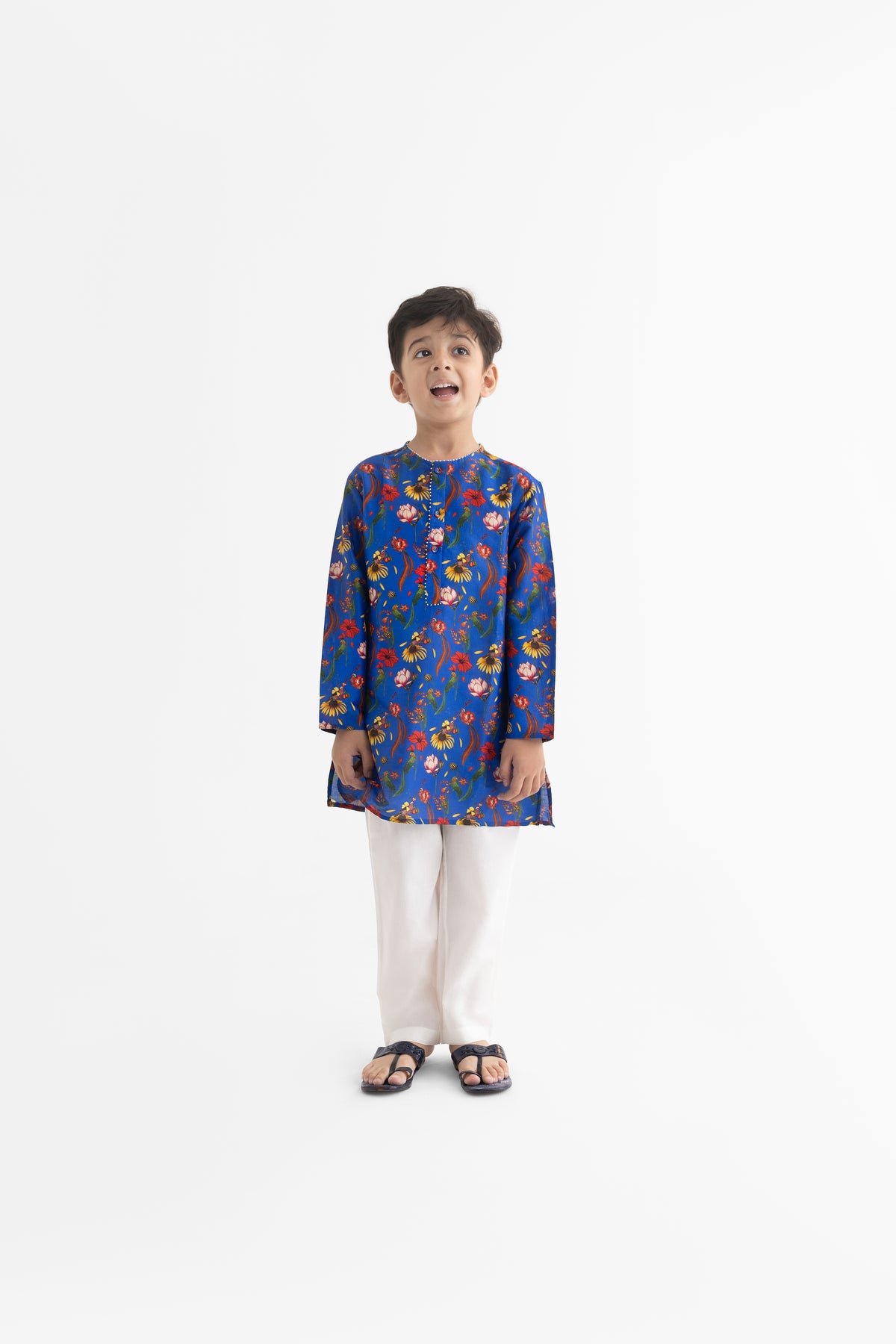 Chattur Tota  Royal Blue Kurta and Pyjama set