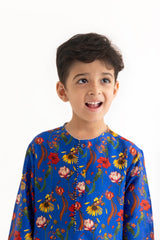 Chattur Tota  Royal Blue Kurta and Pyjama set