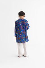Chattur Tota  Royal Blue Kurta and Pyjama set