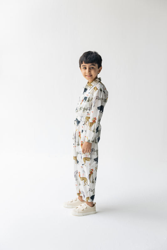 Ivory Chidiya Ghar Ki Sair Jumpsuit