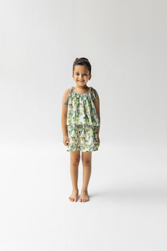 Ivory Sunderban Skirt And Top Set