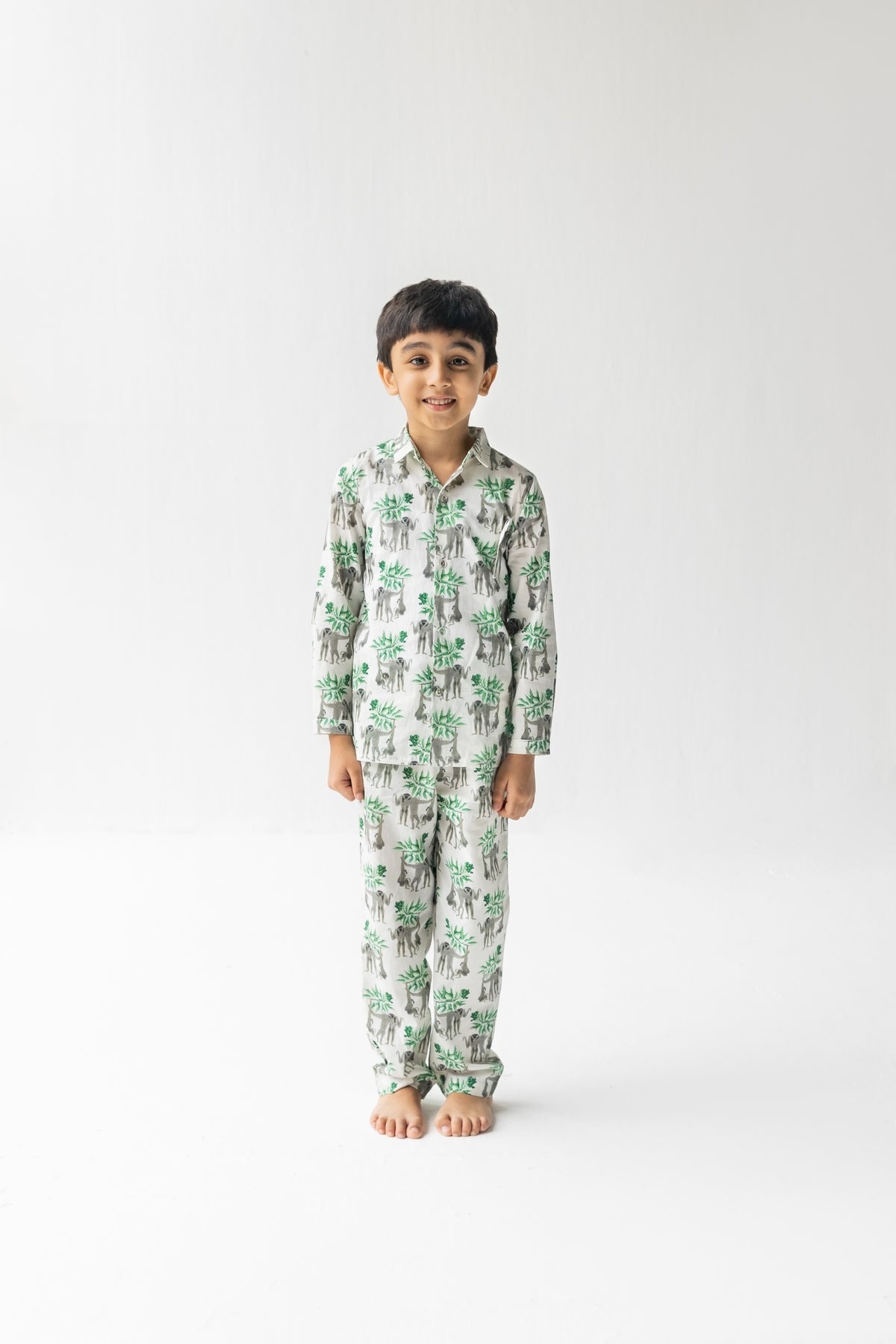 Ivory Shararti Bandar Night Suit Set