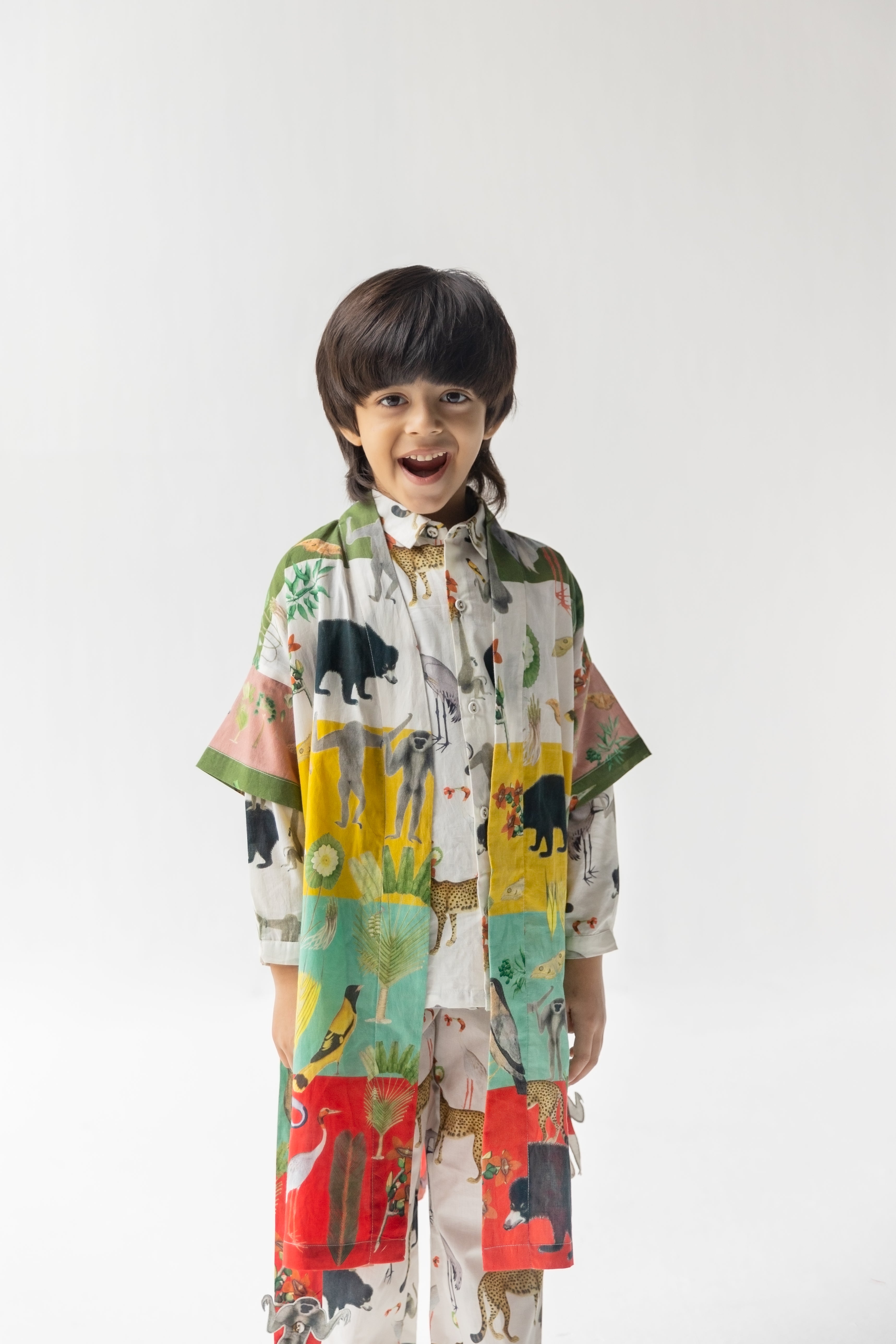Multi Color Chidiya Ghar Ki Sair  Robe