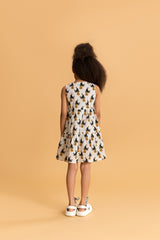 Ivory Kela Chor Langur Tier Dress