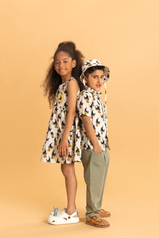 Ivory Kela Chor Langur Bucket Hat