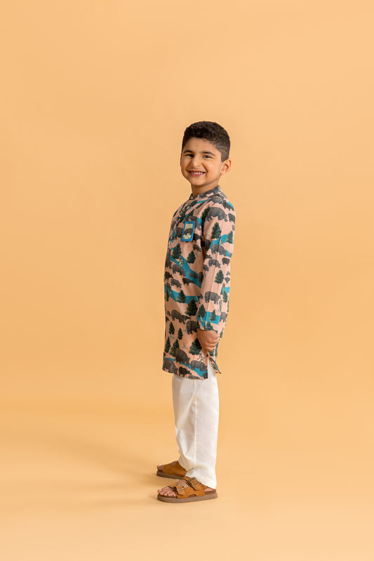 Blush Genda Kurta and Pyjama