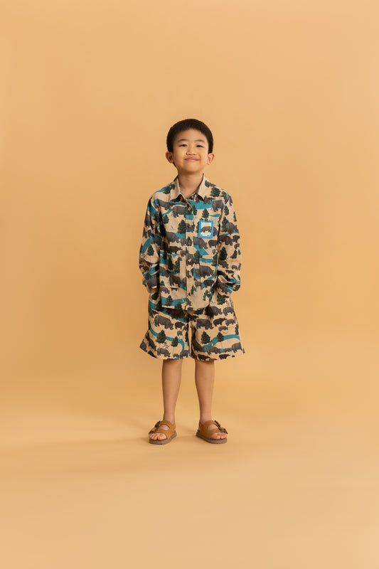 Latte Genda Shacket & Bermuda Shorts