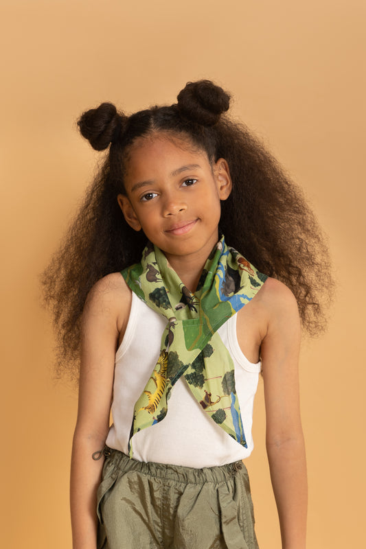 Sage Green Kaziranga National Park Neckerchief