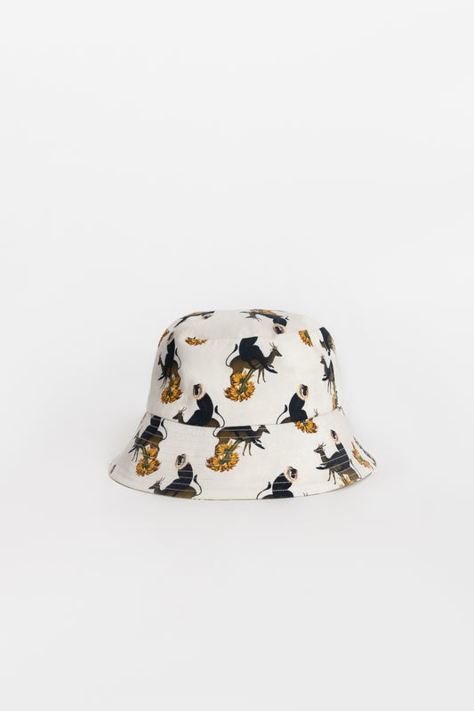 Ivory Kela Chor Langur Bucket Hat