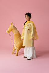 Malai Ghevar kurta sharara dupatta set