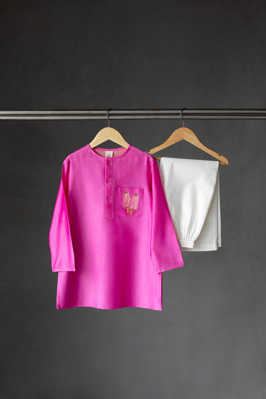 Gulab Kulfi Kurta Pyjama set