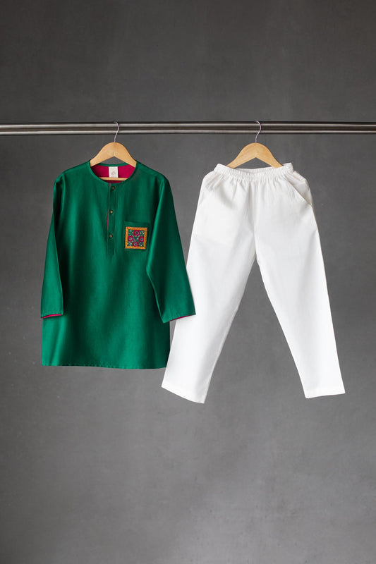 Abhla Emerald Green Kurta Pajama (limited edition)